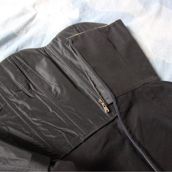 LAST CHANCE Yves Saint Laurent Black Strapless Dress w Metallic Gold Trim - Picture 6 of 10